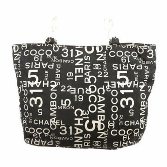 EUC Chanel Vintage Rue Cambon 31 Shoulder Bag Tote Satchel Black Ivory Travel - Picture 3 of 14